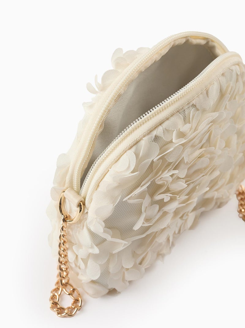 Borsa a tracolla con effetto fiore Bianco - Kiabi