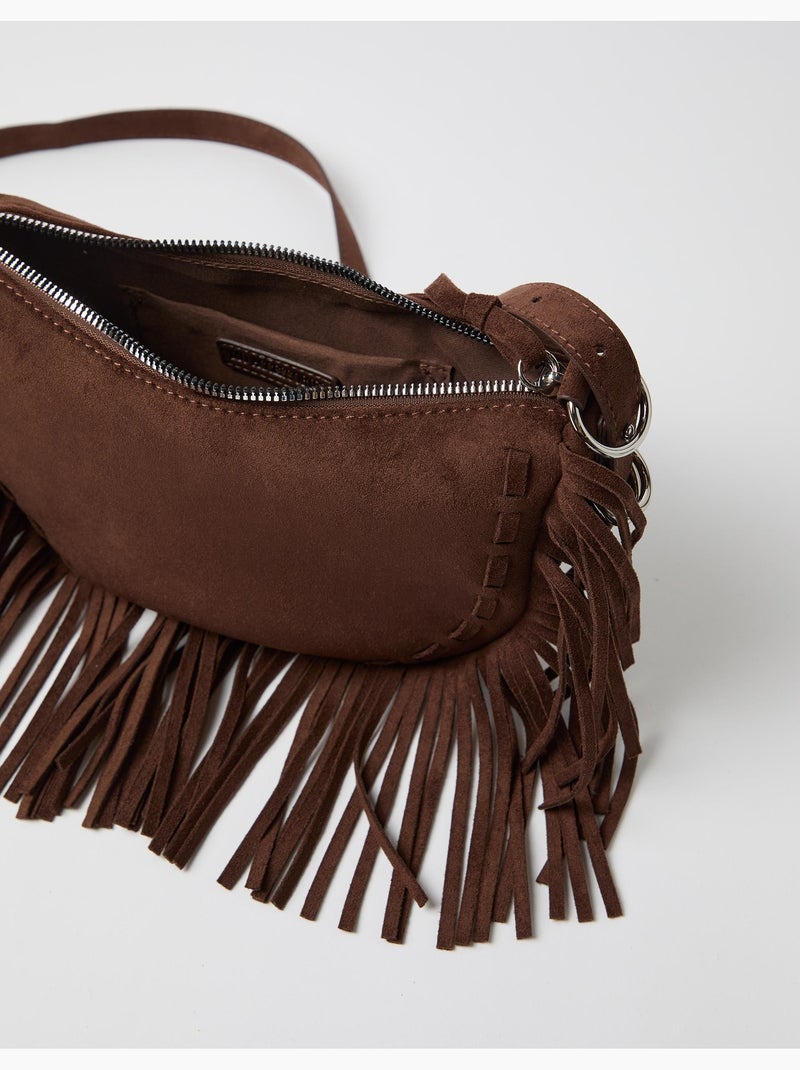 Borsa a tracolla con frange, MO Fashion Marrone - Kiabi