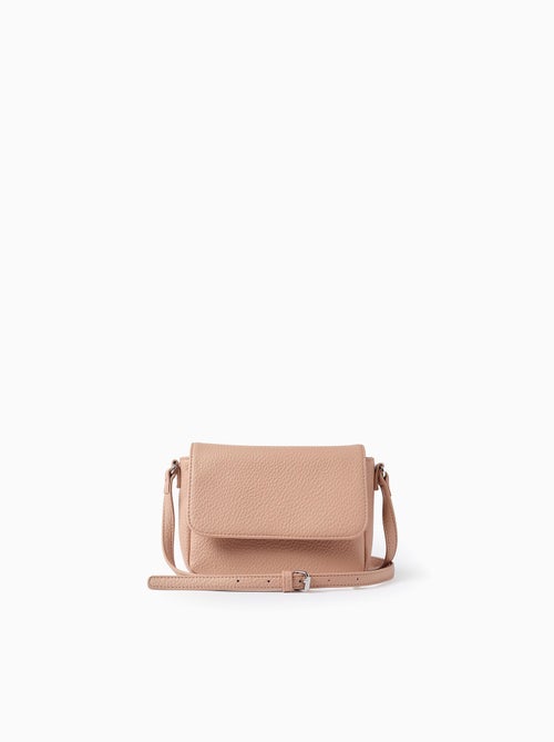 Borsa a tracolla con texture, rosa antico - Kiabi