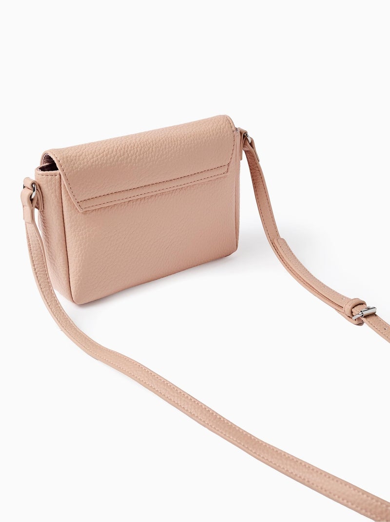 Borsa a tracolla con texture, rosa antico Rosa chiaro - Kiabi
