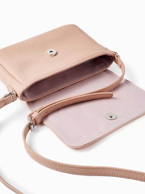 Borsa a tracolla con texture, rosa antico - Kiabi