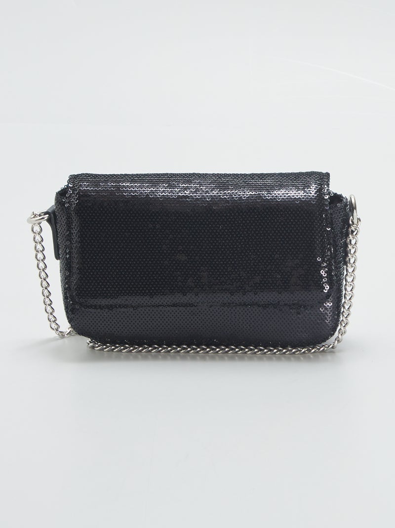 Borsa a tracolla in lustrini NERO - Kiabi