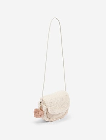 Borsa a tracolla in maglia effetto peluche