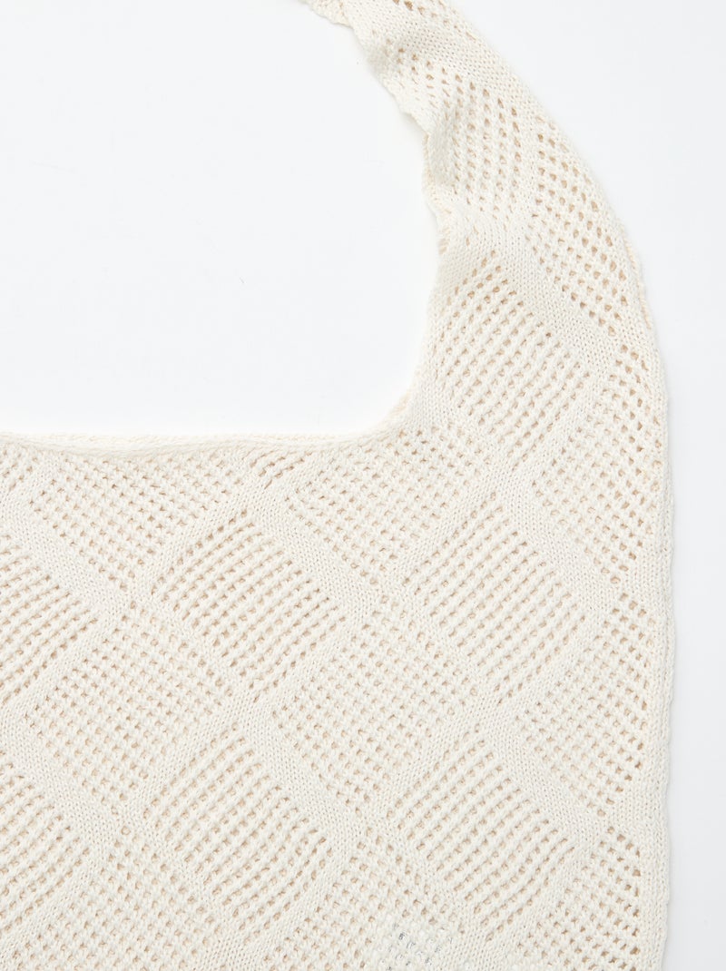 Borsa a tracolla in rete Beige - Kiabi