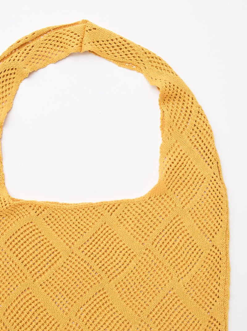 Borsa a tracolla in rete Giallo - Kiabi
