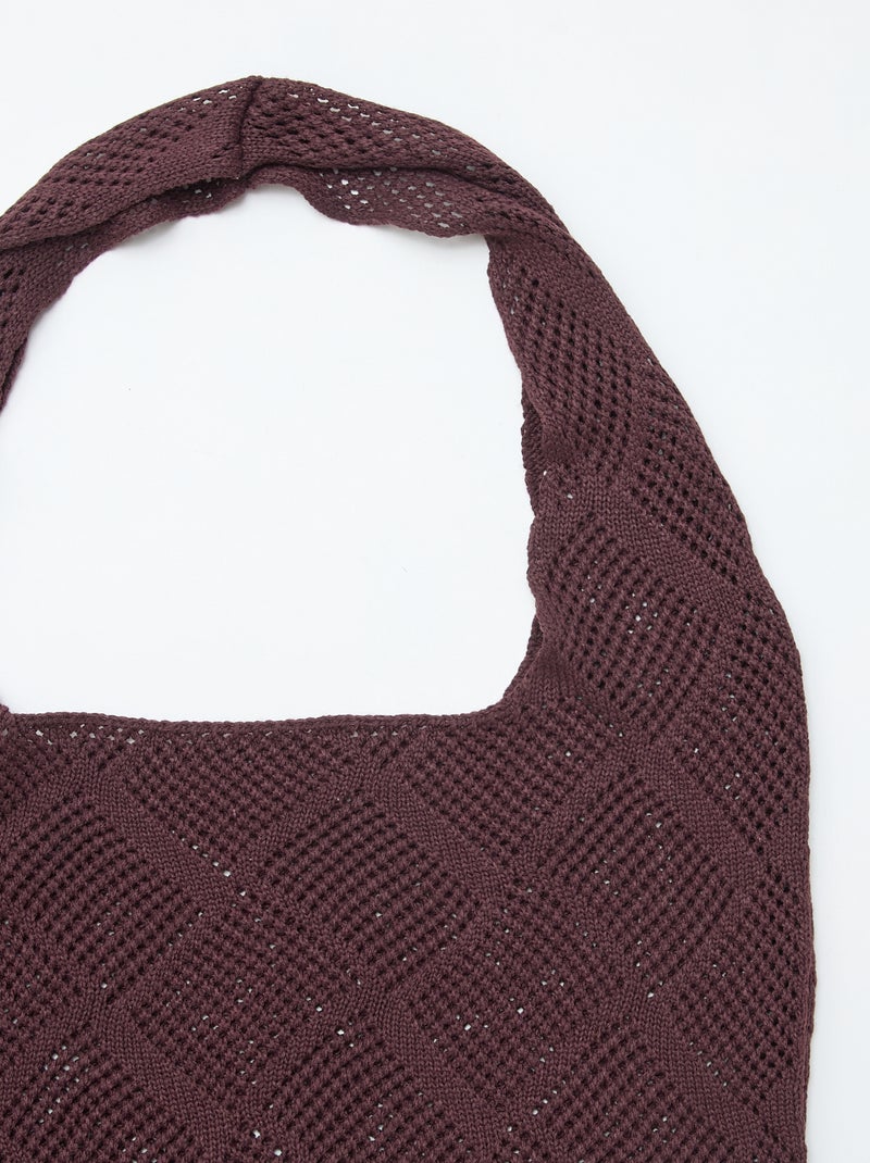 Borsa a tracolla in rete Viola - Kiabi