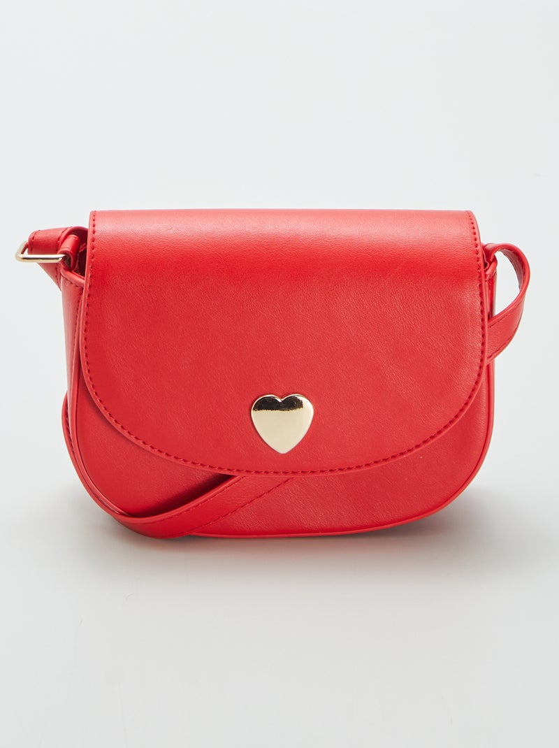 Borsa a tracolla in similpelle ROSSO - Kiabi