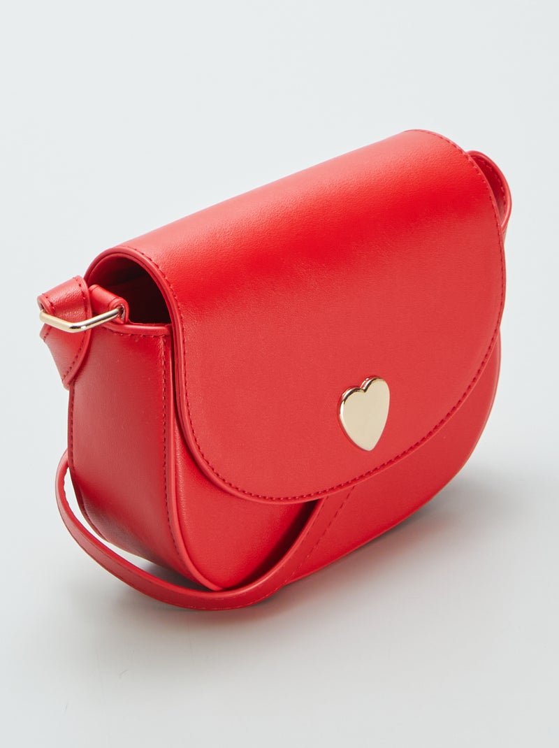 Borsa a tracolla in similpelle ROSSO - Kiabi