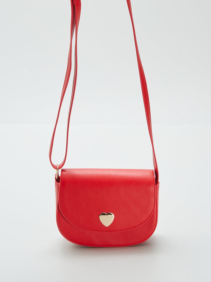 Borsa a tracolla in similpelle ROSSO - Kiabi