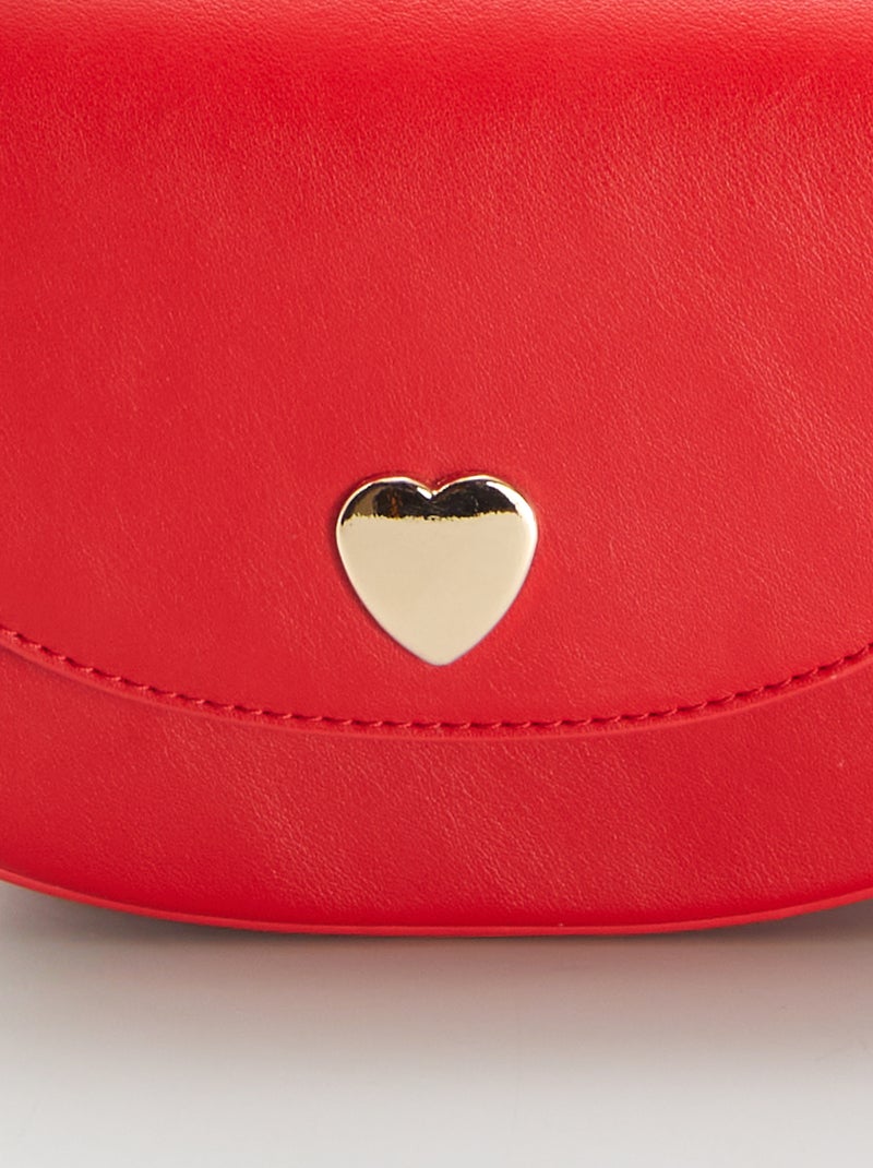 Borsa a tracolla in similpelle ROSSO - Kiabi