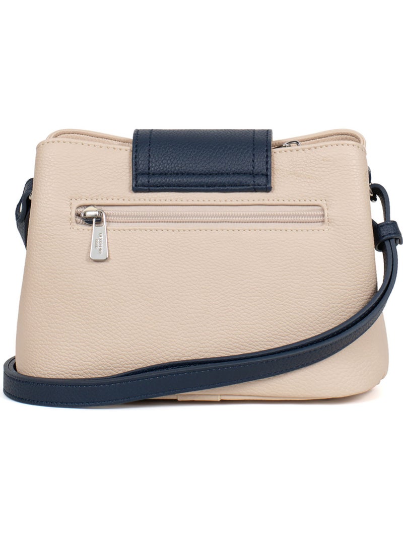 Borsa a tracolla maya hexagona Blu marino/Bianco - Kiabi