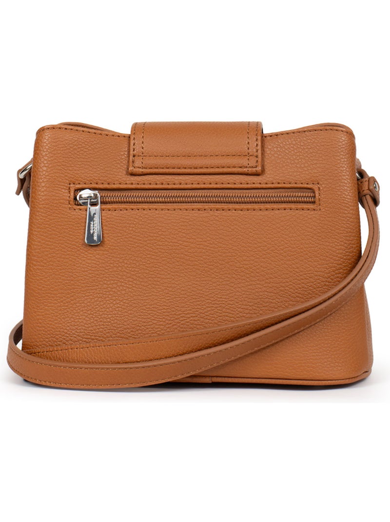 Borsa a tracolla maya hexagona Marrone caramello - Kiabi