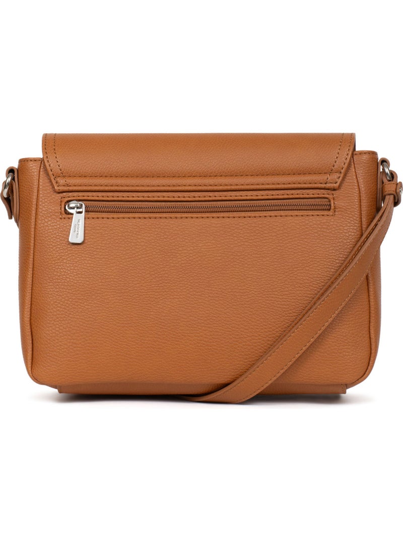 Borsa a tracolla maya hexagona Marrone caramello - Kiabi