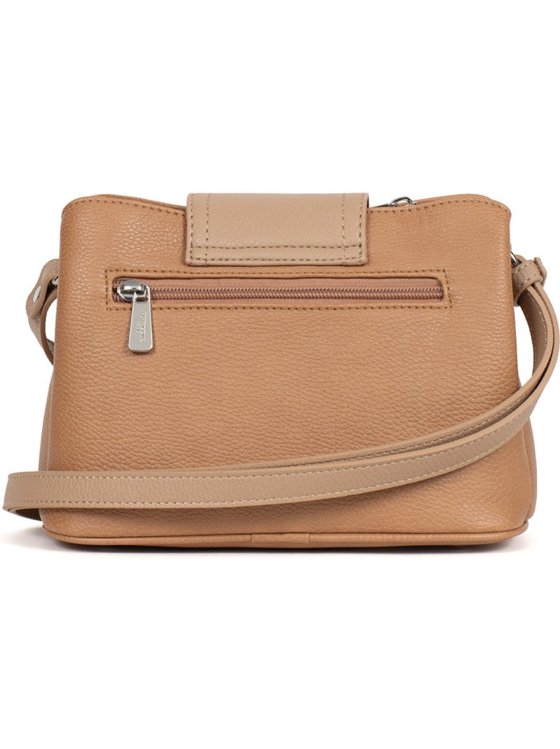 Borsa a tracolla maya hexagona Marrone chiaro - Kiabi
