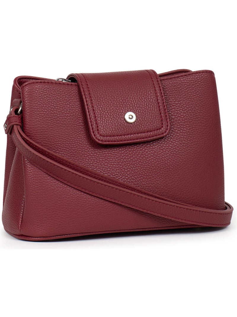 Borsa a tracolla maya hexagona Rosso carminio - Kiabi