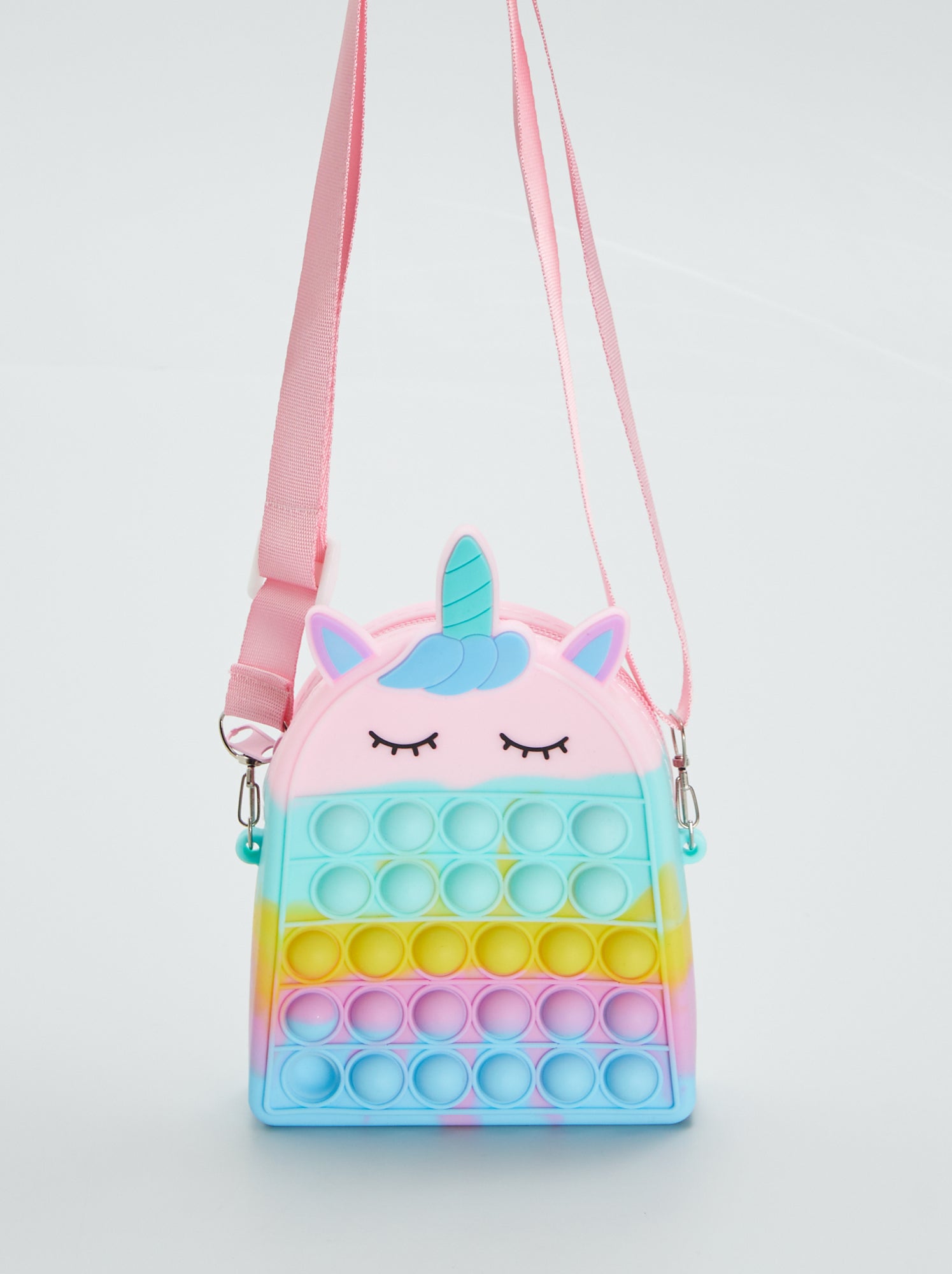 Borsa Pop It Per Bambina Con Unicorno - Tracolla E Manico, Design Arcobaleno - Foto 6