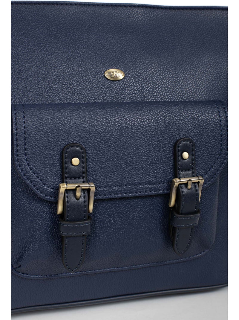 Borsa a tracolla ronda hexagona Blu marino - Kiabi