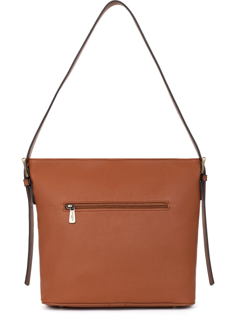 Borsa a tracolla ronda hexagona Cognac - Kiabi