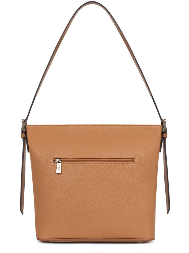 Borsa a tracolla ronda hexagona Marrone chiaro - Kiabi