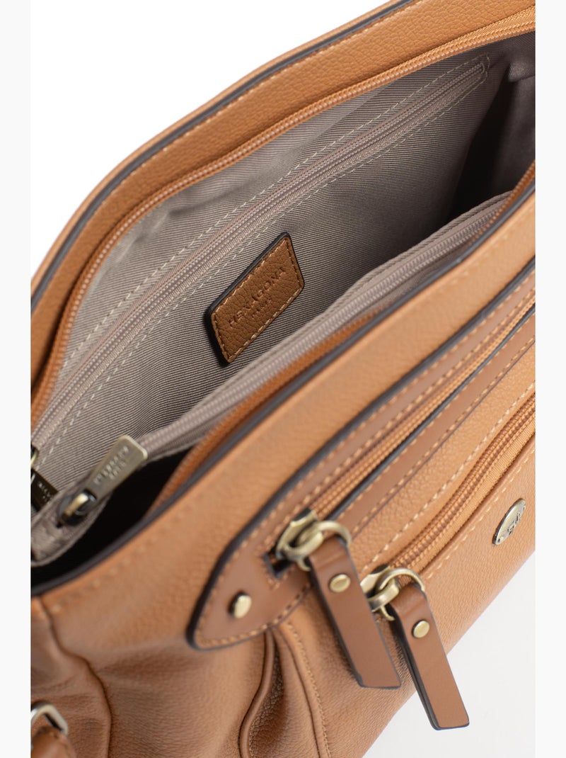 Borsa a tracolla ronda hexagona Marrone chiaro - Kiabi