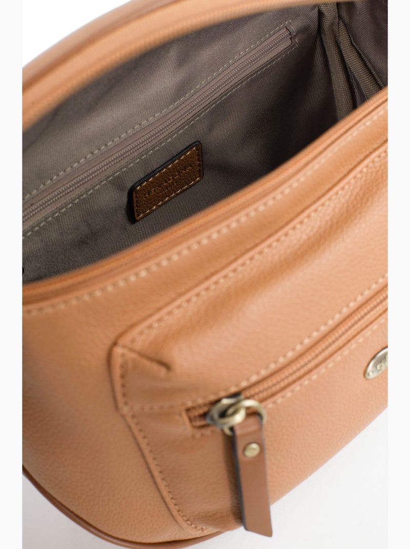 Borsa a tracolla ronda hexagona Marrone chiaro - Kiabi