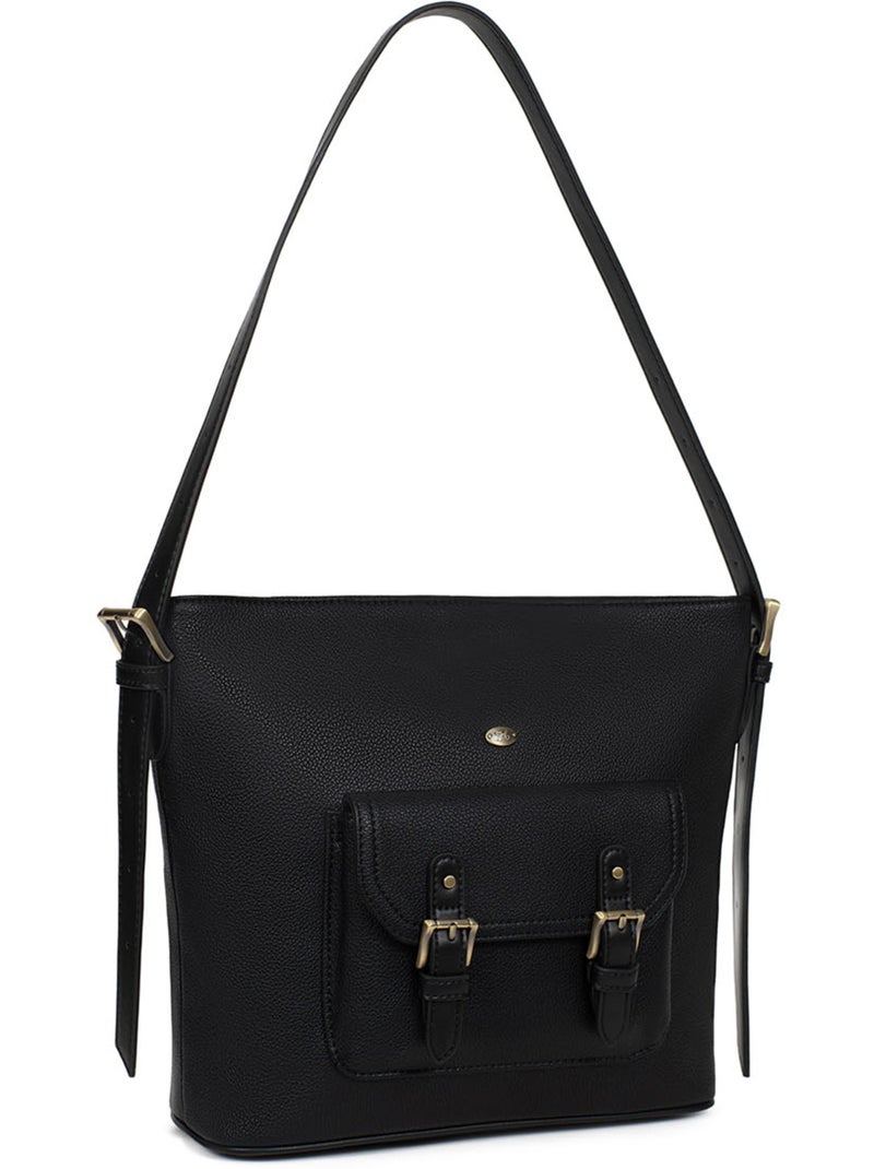 Borsa a tracolla ronda hexagona Nero - Kiabi