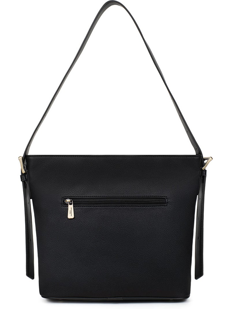 Borsa a tracolla ronda hexagona Nero - Kiabi