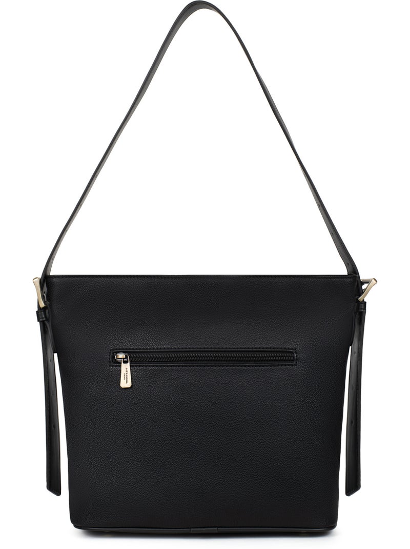 Borsa a tracolla ronda hexagona Nero - Kiabi