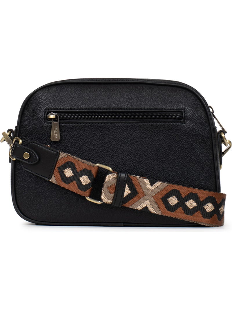 Borsa a tracolla ronda hexagona Nero - Kiabi