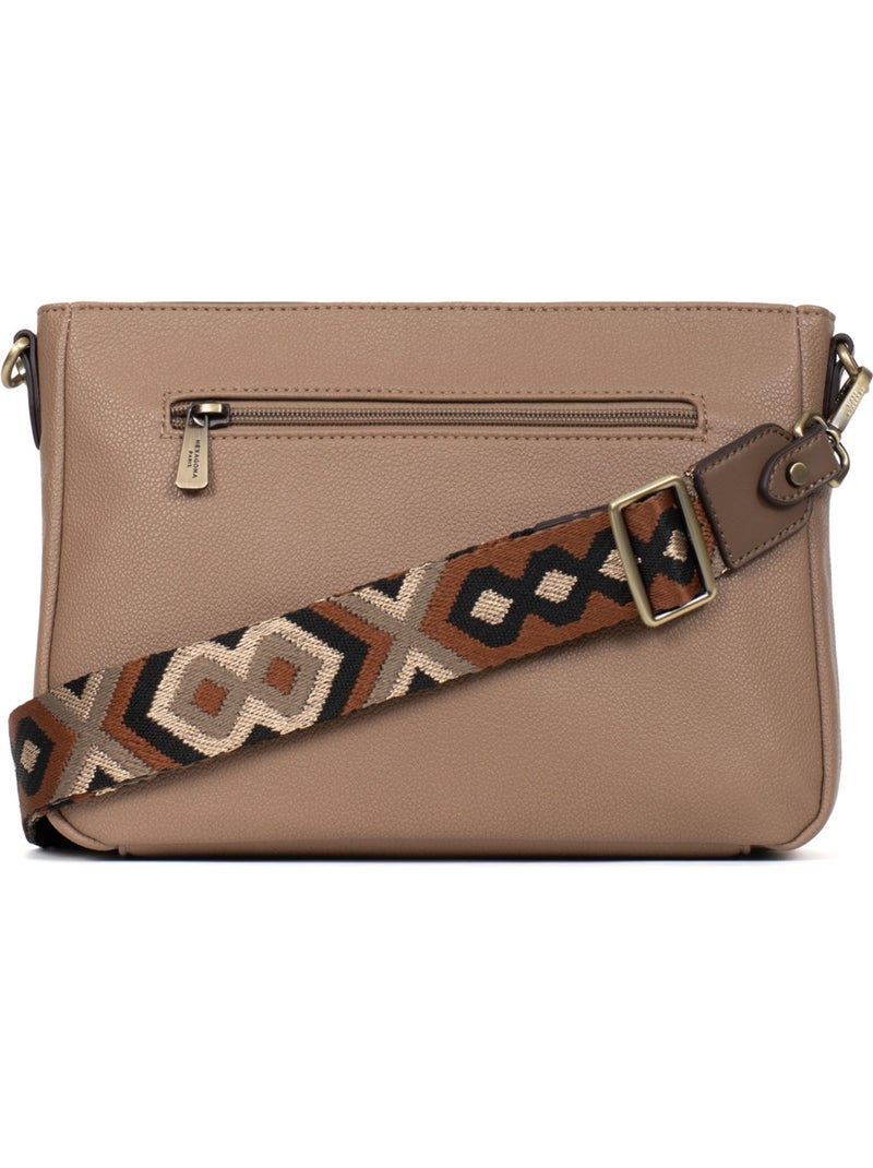 Borsa a tracolla ronda hexagona Tortora - Kiabi