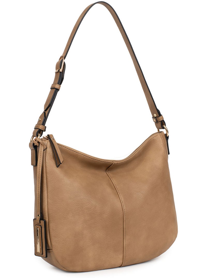 Borsa a tracolla toscane hexagona Marrone avana - Kiabi