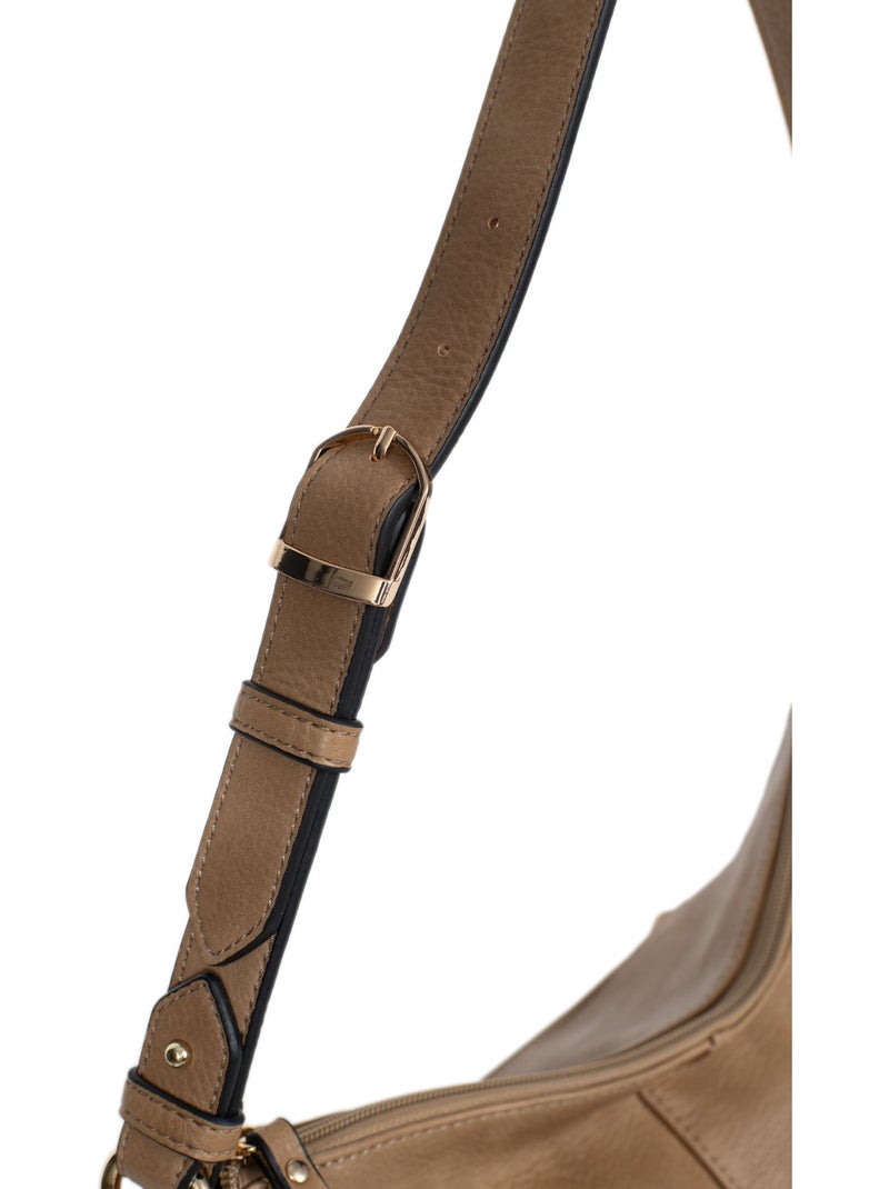 Borsa a tracolla toscane hexagona Marrone avana - Kiabi