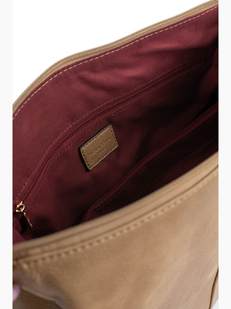 Borsa a tracolla toscane hexagona Marrone avana - Kiabi
