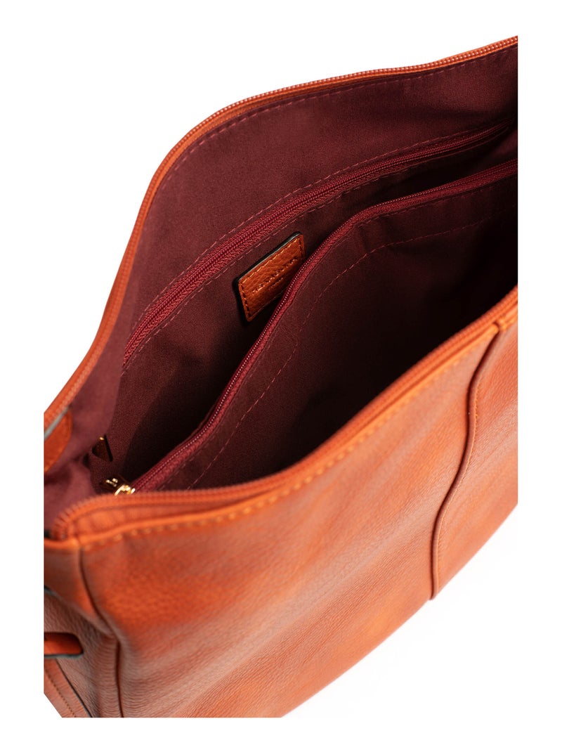Borsa a tracolla toscane hexagona Marrone - Kiabi