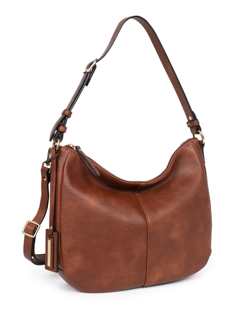 Borsa a tracolla toscane hexagona Marrone scuro - Kiabi