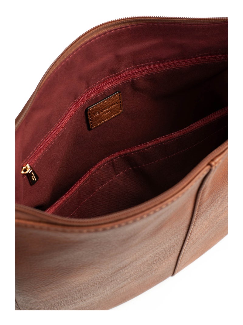 Borsa a tracolla toscane hexagona Marrone scuro - Kiabi