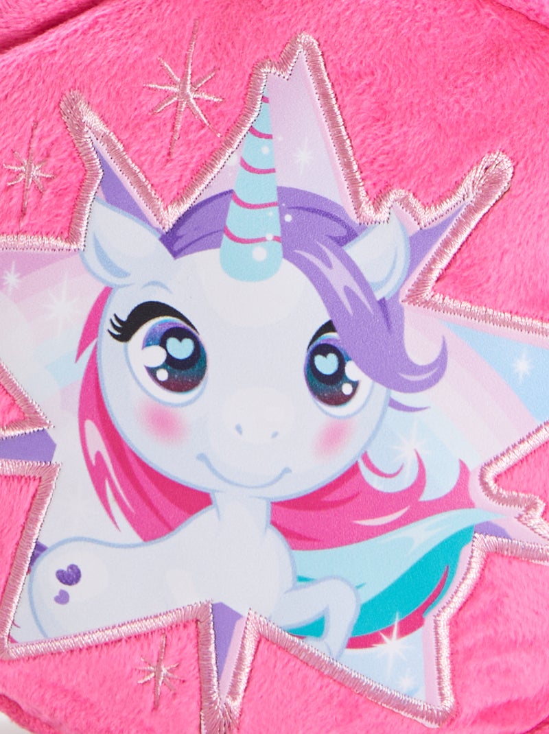 Borsa a tracolla 'unicorno' in velluto ROSA - Kiabi