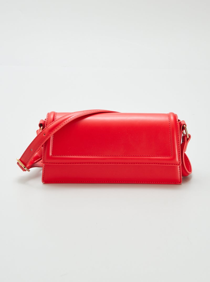 Borsa baguette in similpelle ROSSO - Kiabi