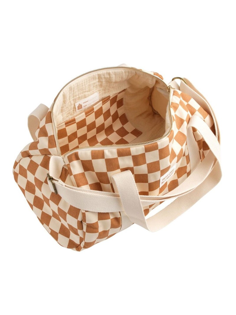 Borsa bowling in cotone con fantasia a - SAUTHON Marrone caramello - Kiabi