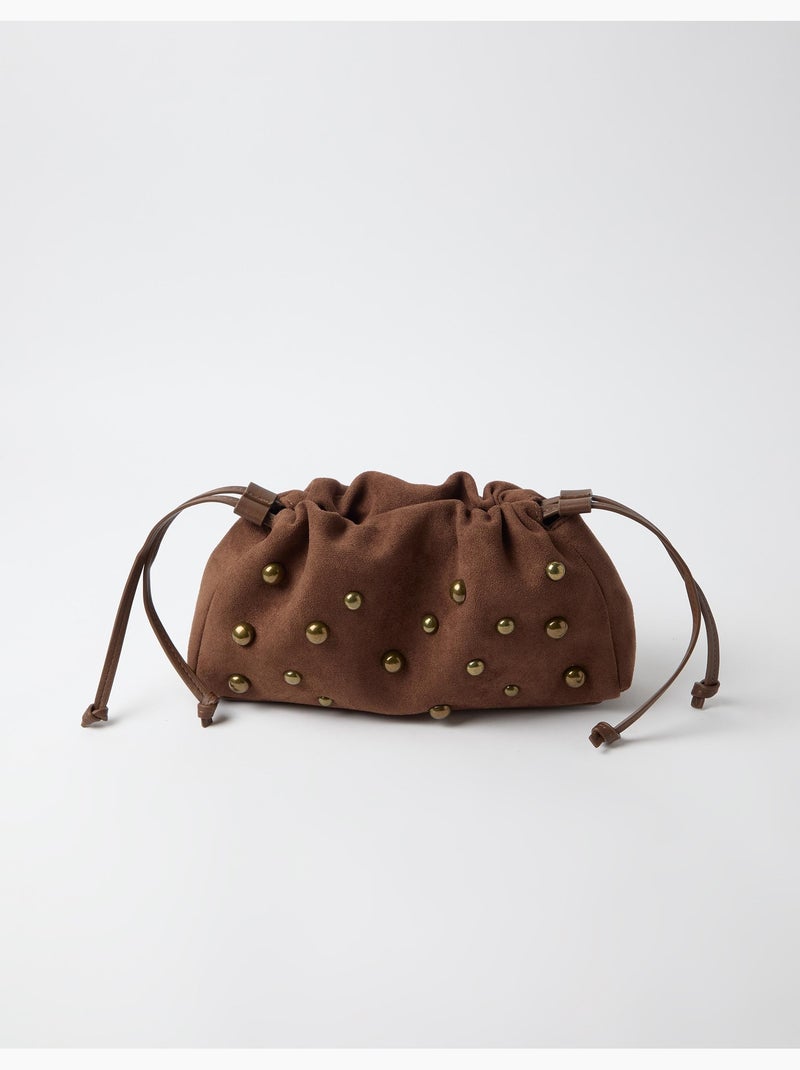 Borsa con borchie metalliche, mo fashion Beige - Kiabi