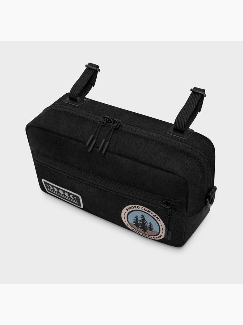 Borsa da manubrio per gravel ciclismo uomo e donna rainforest Nero - Kiabi