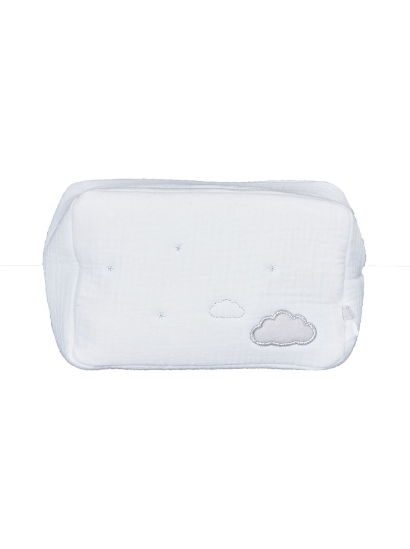 Borsa da toilette in cotone - SAUTHON Bianco - Kiabi