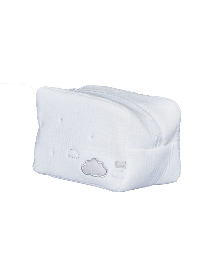 Borsa da toilette in cotone - SAUTHON Bianco - Kiabi
