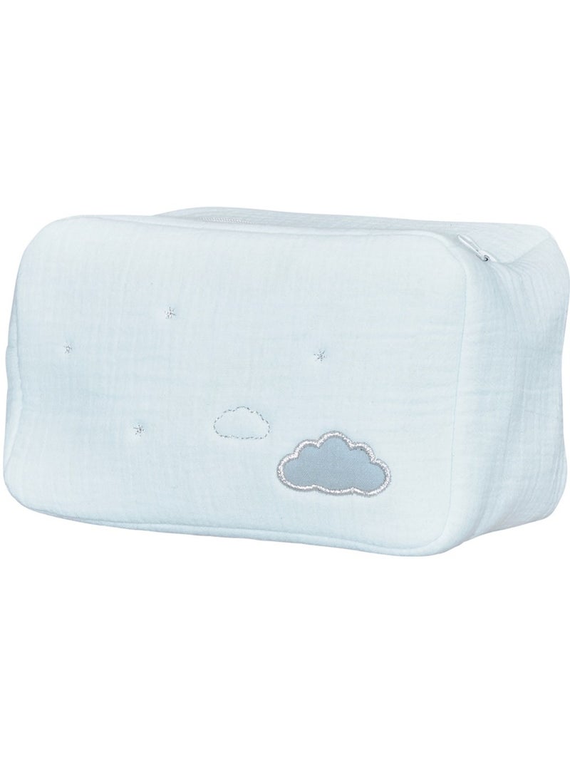 Borsa da toilette in cotone - SAUTHON Blu - Kiabi