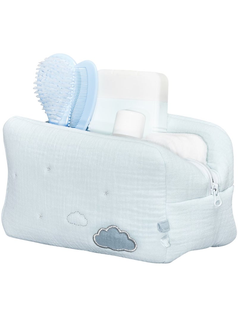Borsa da toilette in cotone - SAUTHON Blu - Kiabi