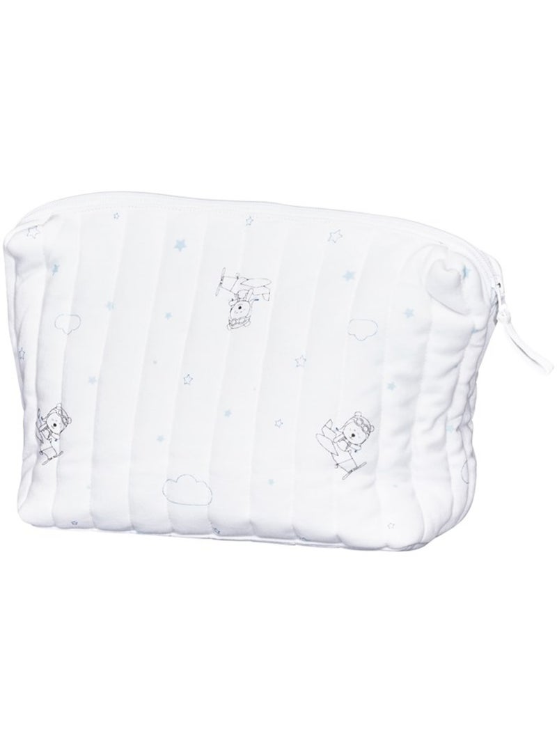 Borsa da toilette in cotone biologico - SAUTHON Bianco - Kiabi
