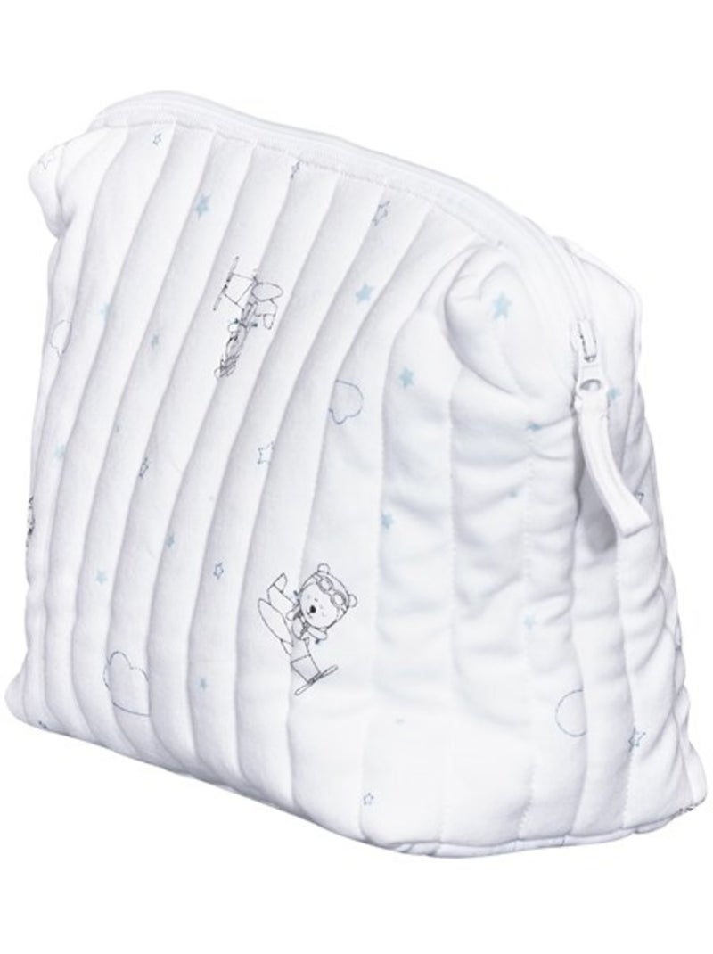 Borsa da toilette in cotone biologico - SAUTHON Bianco - Kiabi