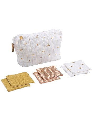 Borsa da toilette in cotone e asciugamano in - SAUTHON