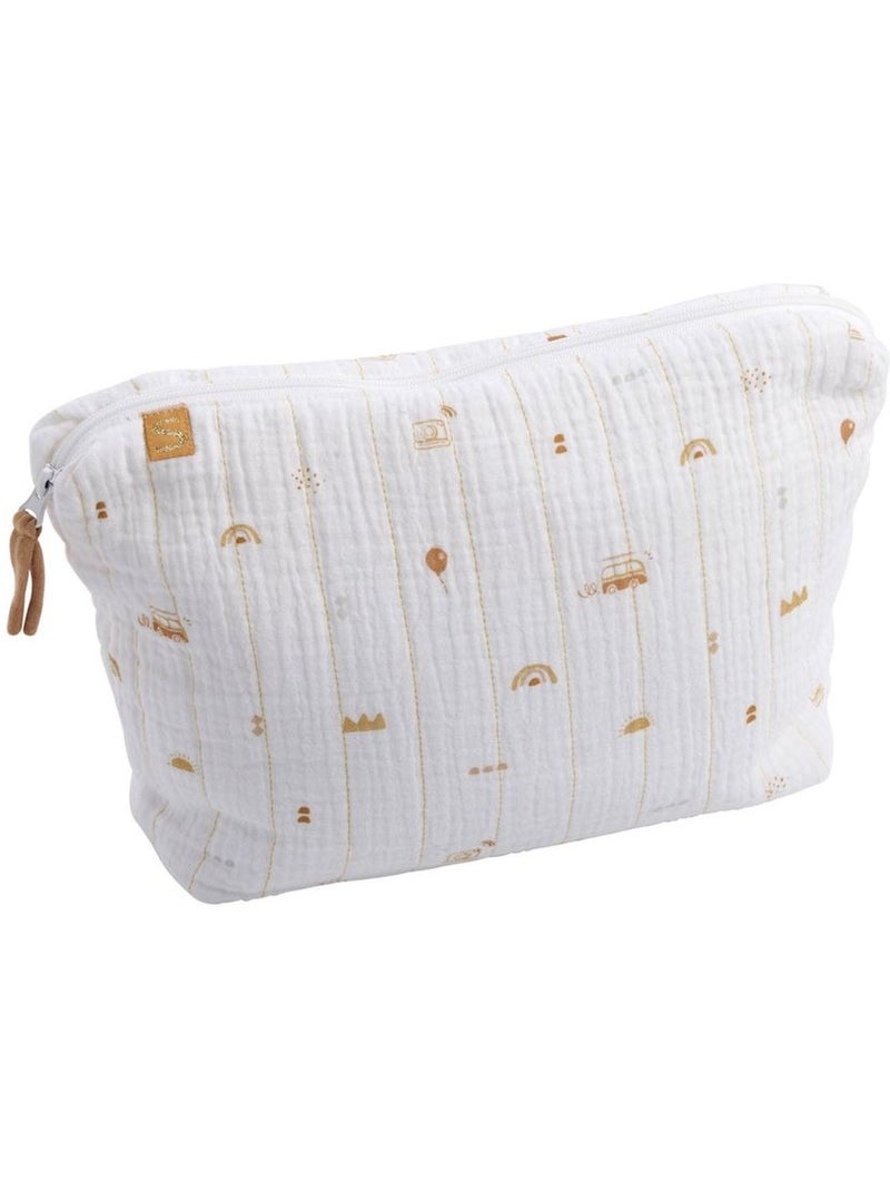 Borsa da toilette in cotone e asciugamano in - SAUTHON Bianco - Kiabi