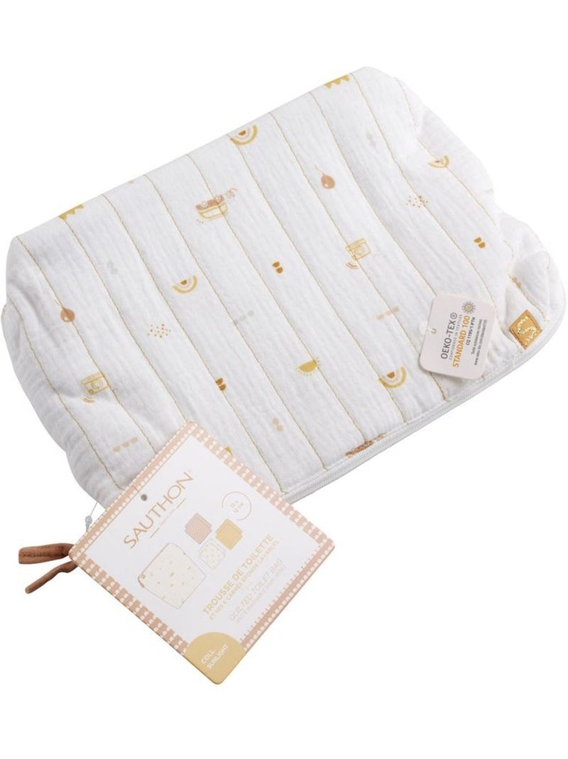 Borsa da toilette in cotone e asciugamano in - SAUTHON Bianco - Kiabi